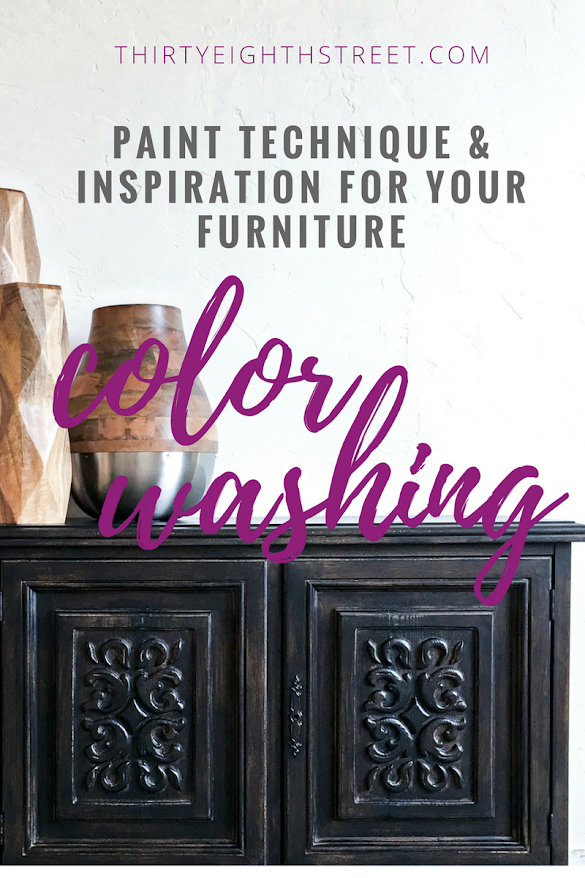 Color Wash Painting Furniture - Black Wash Painting a Dresser | Hometalk : What colors are you going to try this with??
