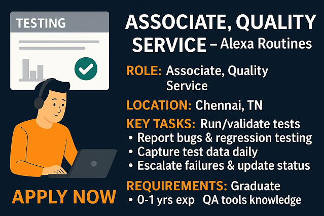 Amazon Associate Quality Services Job Chennai