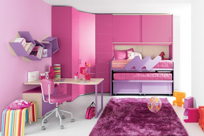 habitación rosa para hermanas