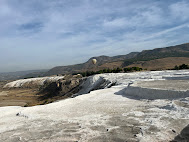 Pamukkale - walking away from the crowded spots you can find other white travertine to photograph