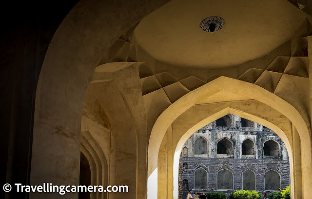 The Golkonda fort is known for its impressive architecture and engineering feats. The fort's walls, gates, and bastions are made of granite blocks that are fitted together without the use of mortar. The fort's acoustics are also remarkable, with its famous "clapping hands" feature that allows a person standing at the entrance to be heard at the highest point of the fort.