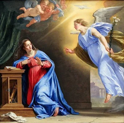Imagens da Anunciação do Anjo a Virgem Maria, pinturas, vitrais, ícones