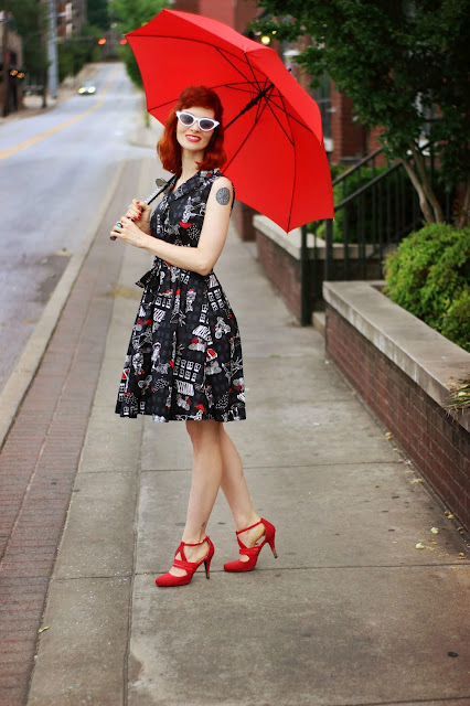 Community Brunch Shirt Dress in Black Print ModCloth