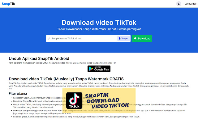 Download Video Tiktok Tanpa Watermark - Tiktok Downloader - Snaptik.app