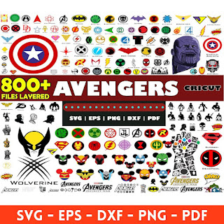 Superhero Avengers mega big bundle svg png clipart vector for Cricut