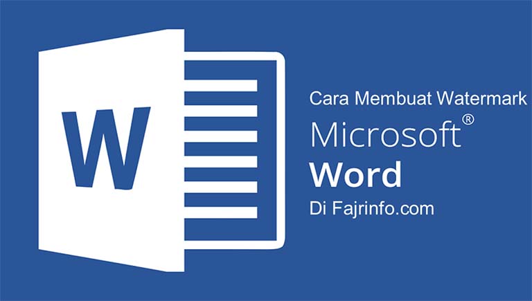 Cara Memasukkan Watermark Di Dokumen Word