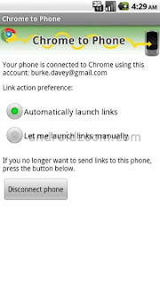 CHROME TO PHONE android