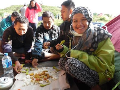 bekal di gunung, sarapan di gunung, pendaki