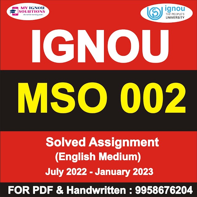 MSO 002 Solved Assignment 2022-23