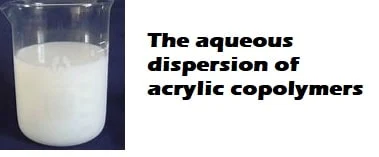 The aqueous dispersion of acrylic copolymers of TDS