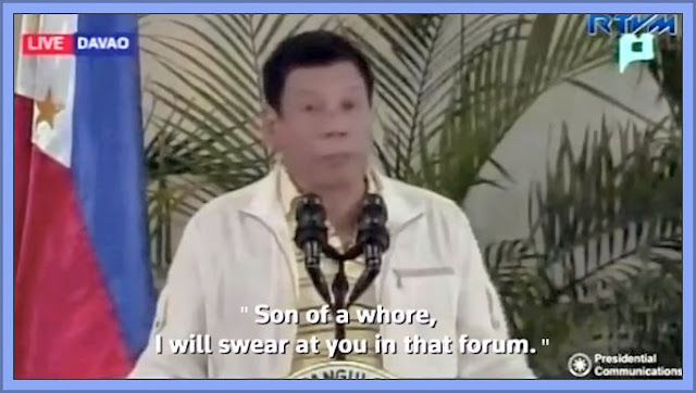 President Duterte Uses Rude Language