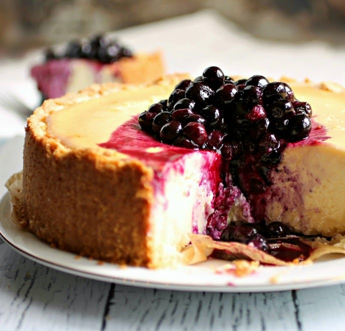 Blueberry Ricotta Cream Cheesecake