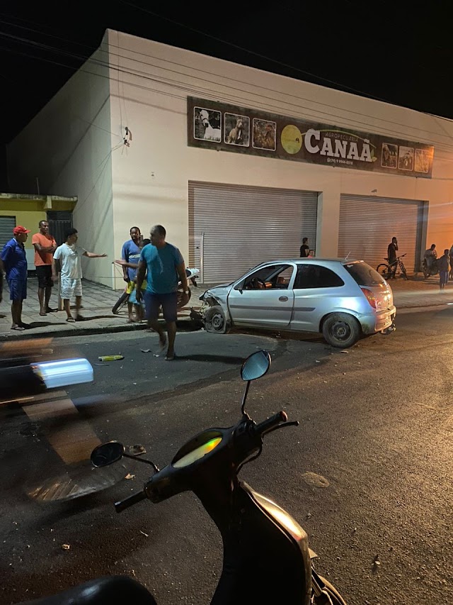 Piritiba: Grave acidente na Avenida Raul Seixas, na sede do município
