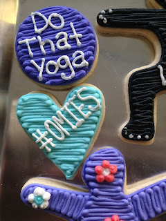 yoga theme cookies