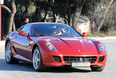 Cristiano Ronaldo Ferrari 599 Wallpaper