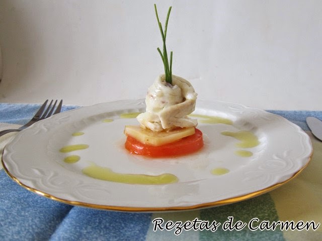 Rollitos de perca al horno