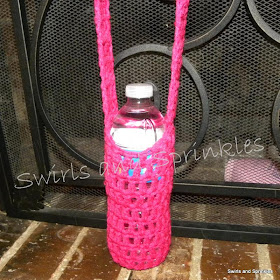 Swirls and Sprinkles: Free crochet water bottle kozie pattern