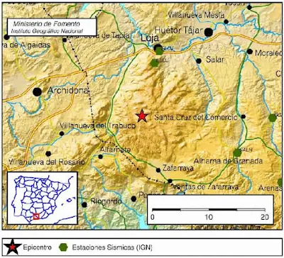 Terremoto en  Zafarraya, Granada, sentido en Málaga