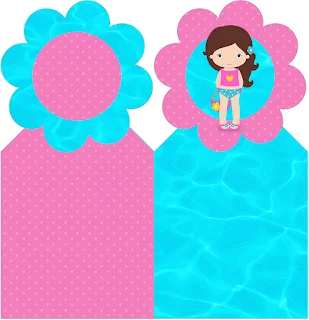 Para marcapáginas de Fiesta en la Piscina para Niña Morena.