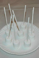 how to make marshmallow pops- step 1