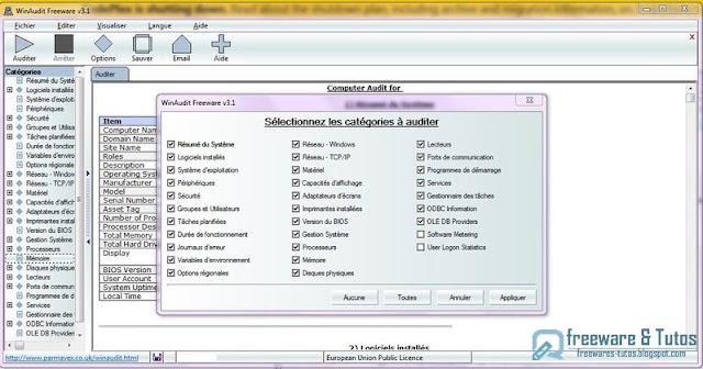 WinAudit : faites un audit de votre PC ! 
