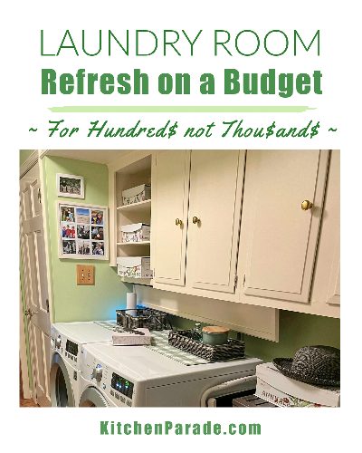 Laundry Room Refresh on a Budget ♥ KitchenParade.com.