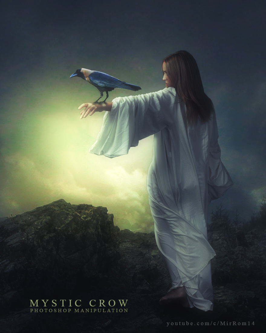 Photoshop Tutorial - Fantasy Mystic Crow Photo Manipulation