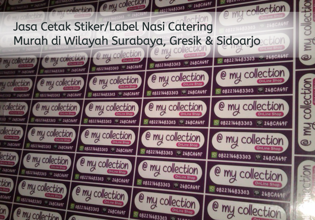 Cetak Stiker  Label Nasi Kotak Catering Murah Surabaya  