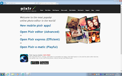 Pixlr main page