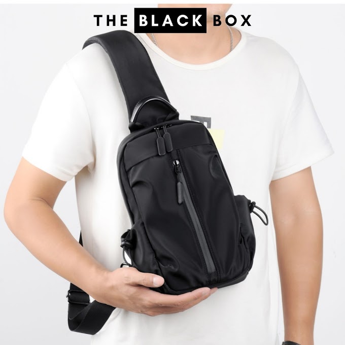 [ theblackboxvn ] Túi Đeo Chéo Nam Chống Nước Thể Thao Vải Mềm Mịn, Balo Một Quai Ngăn Chứa Rộng Rãi Đựng iPad - The Black Box