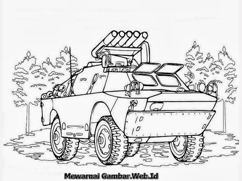 Mewarnai Gambar Mobil Tank Mewarnai Gambar