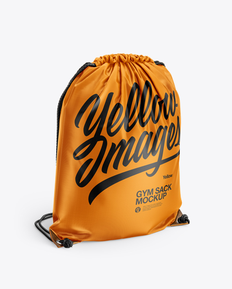 Download Gym Sack Mockup - Front Half Side View