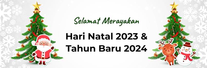 spanduk atau banner natal 2023 dan tahun baru 2023