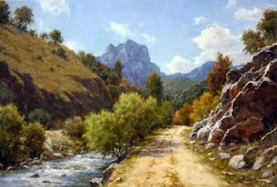 Sierra de Cazorla Natural Park painting Peter Bojthe