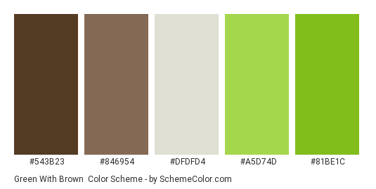 Green With Brown Color Scheme Brown