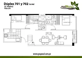 PLANOS DEPARTAMENTOS DUPLEX DE 150M2