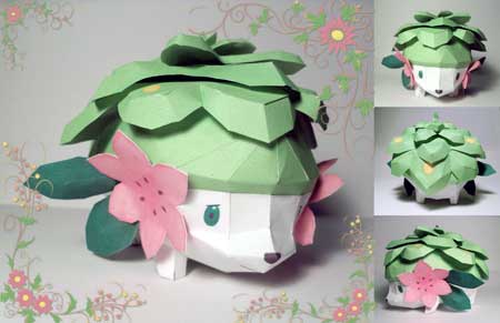 Pokemon Shaymin Papercraft Land Form