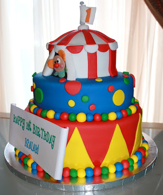 Circus Birthday Cakes on Mae Makes Cakes   Circus Theme Cake   Isaiah S 1st Birthday