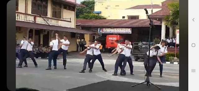 Satpam PT. STTC Atraksi Beladiri di Hadapan Kapolres Siantar, Ini Videonya