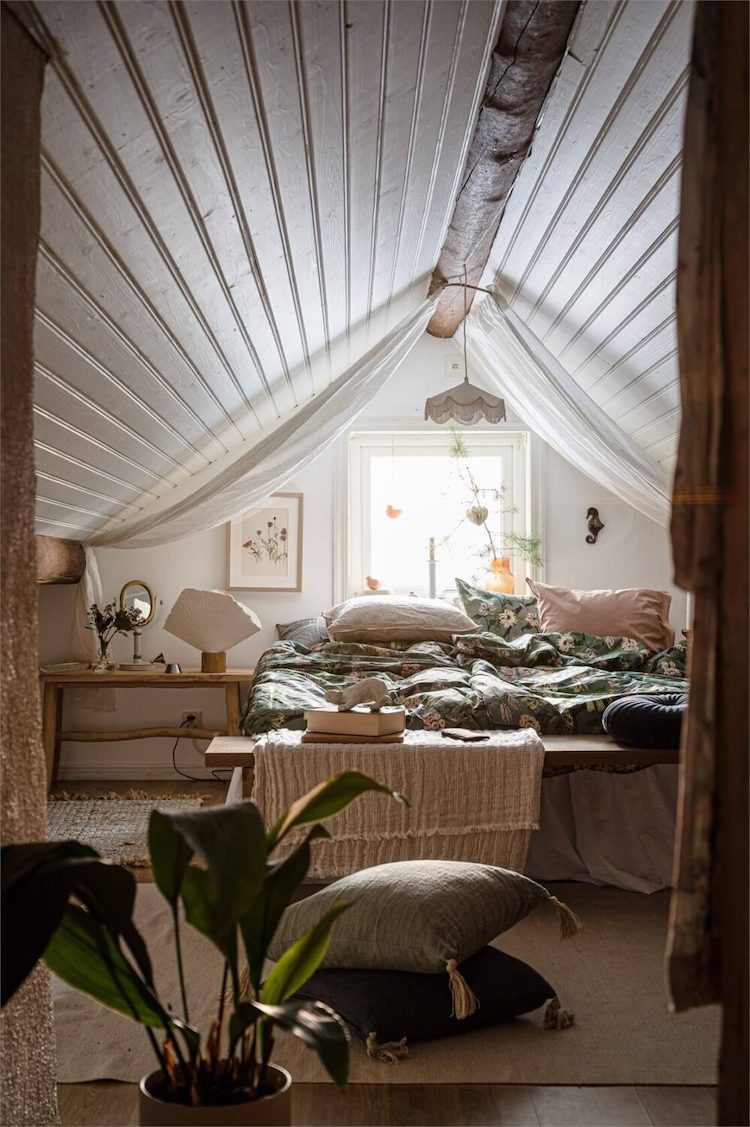 A Charming Swedish Cottage with Beams and Cosy Fireplaces