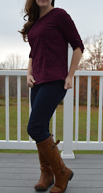 Skies are Blue Marimar Crochet Top ~ Burgundy