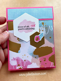 Quick & Easy Abstract Beauty Card #stampinup www.juliedavison.com