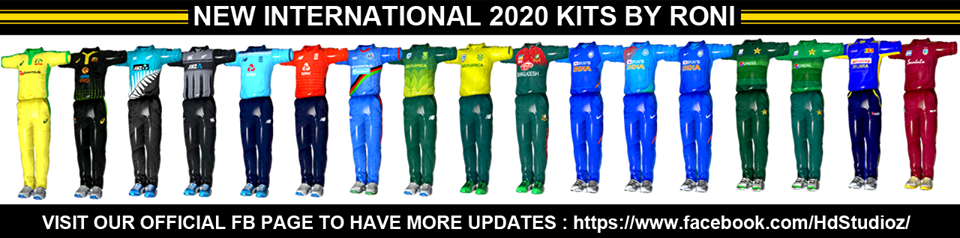 NEW INTERNATIONAL 2020 KITS for EA Sports Cricket 07