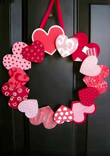 Idéias fáceis de decoração para o dia dos namorados guirlanda de corações