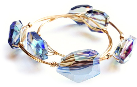 easy wire wrapped crystal bangle tutorial