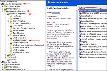 Cara Mencegah User Agar Tidak Dapat Menginstall Program