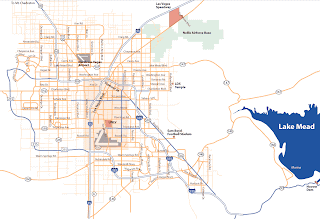 Road Map of Las Vegas