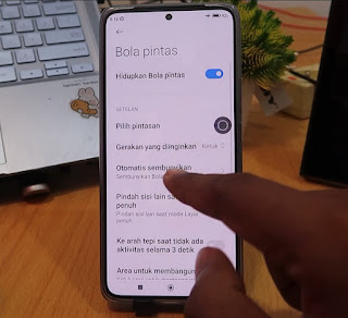 Nyalakan fitur bola pintas di HP Xiaomi