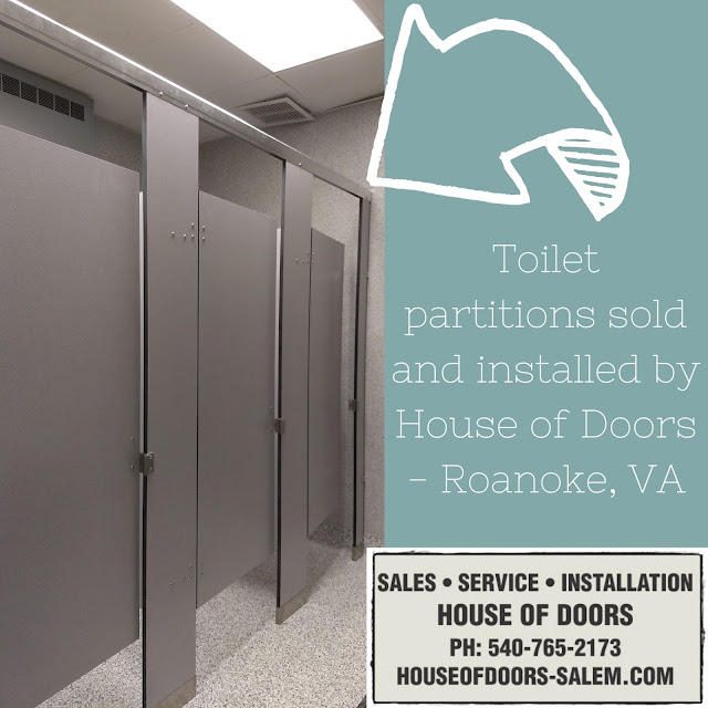 Toilet partitions sold and installed by House of Doors - Roanoke, VA