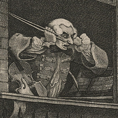 Hogarth's The Enraged Musician (detail)